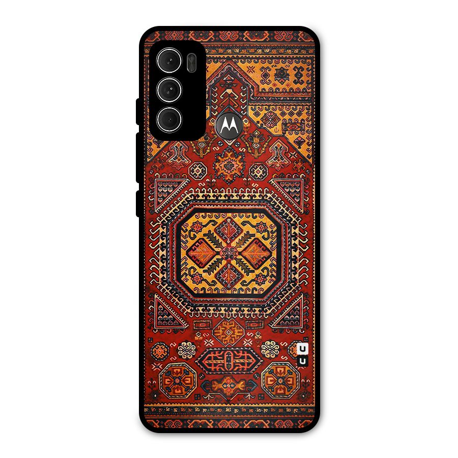 Classic Luxury Carpet Pattern Metal Back Case for Moto G60