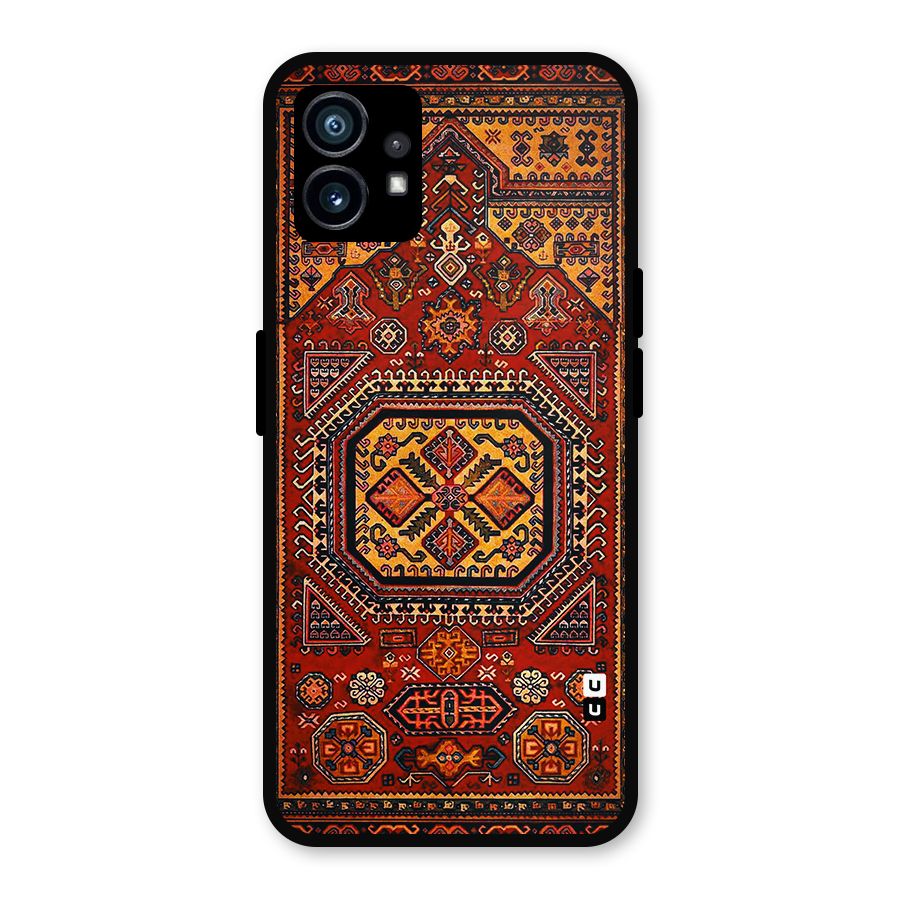 Classic Luxury Carpet Pattern Metal Back Case for Nothing Phone 1