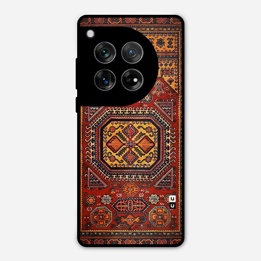 Classic Luxury Carpet Pattern Metal Back Case for OnePlus 12