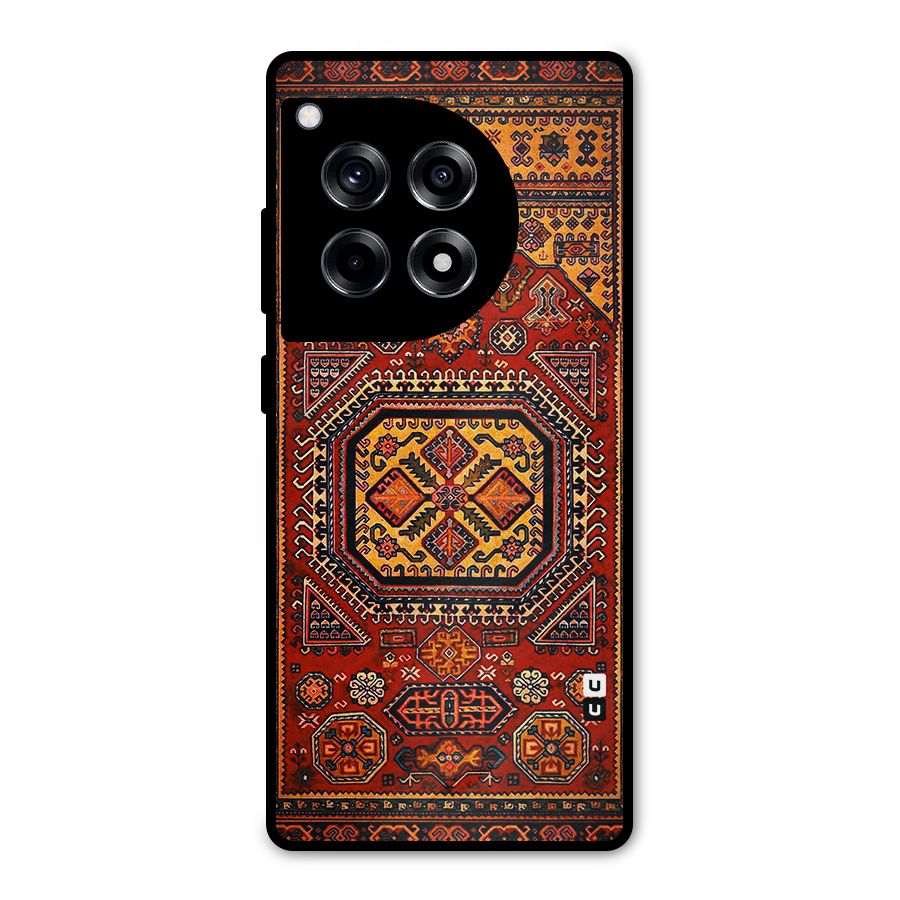 Classic Luxury Carpet Pattern Metal Back Case for OnePlus 12R