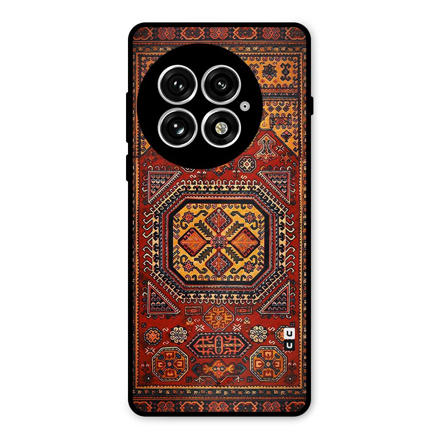 Classic Luxury Carpet Pattern Metal Back Case for OnePlus 13