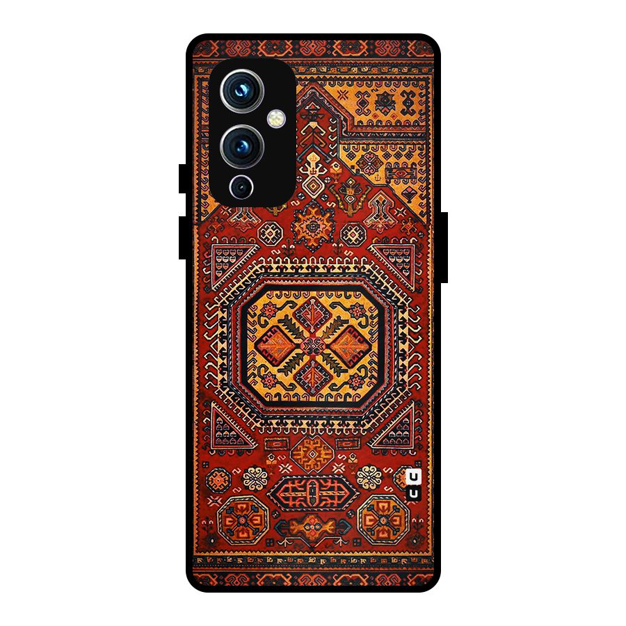 Classic Luxury Carpet Pattern Metal Back Case for OnePlus 9