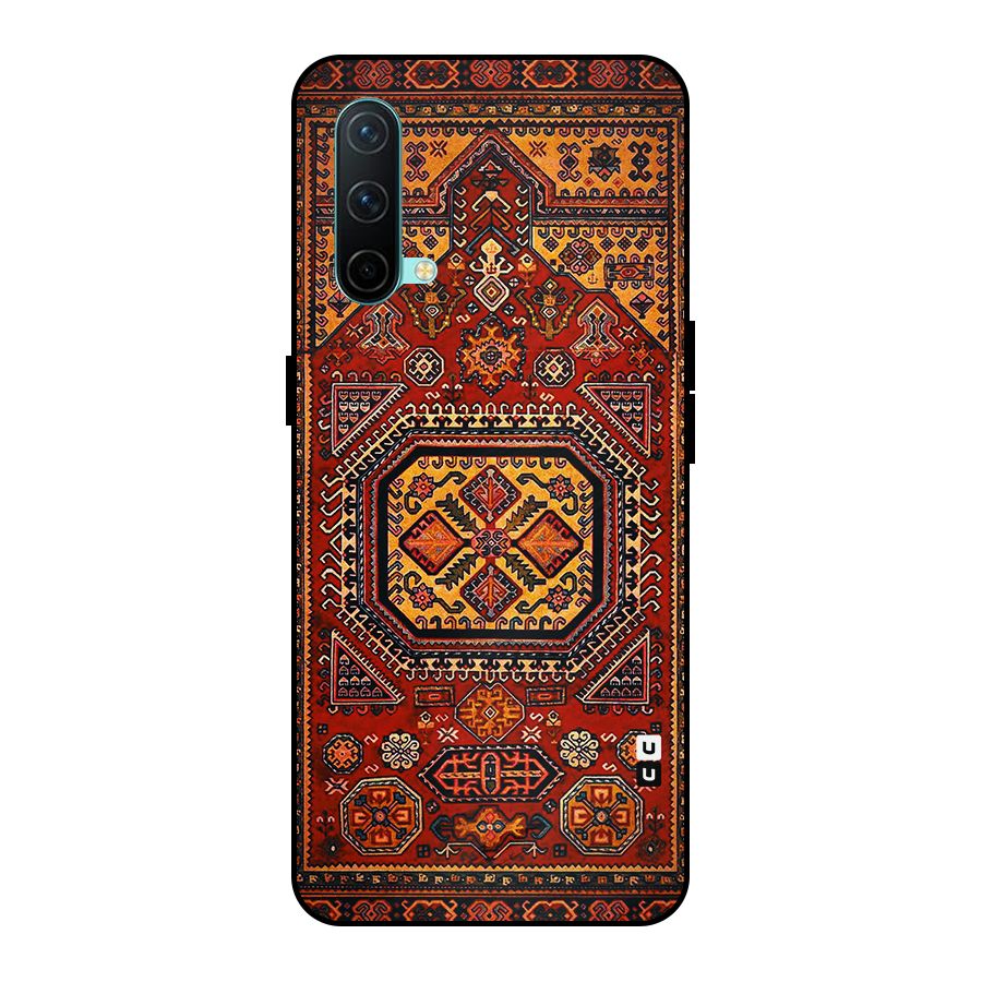 Classic Luxury Carpet Pattern Metal Back Case for OnePlus Nord CE 5G