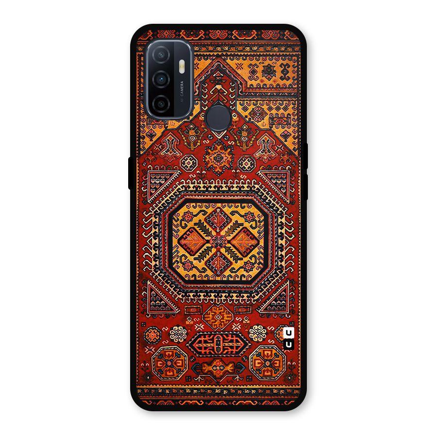 Classic Luxury Carpet Pattern Metal Back Case for Oppo A53