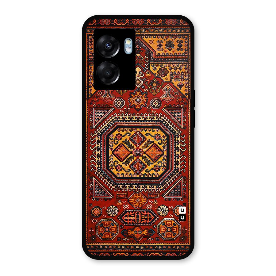 Classic Luxury Carpet Pattern Metal Back Case for Oppo K10 (5G)