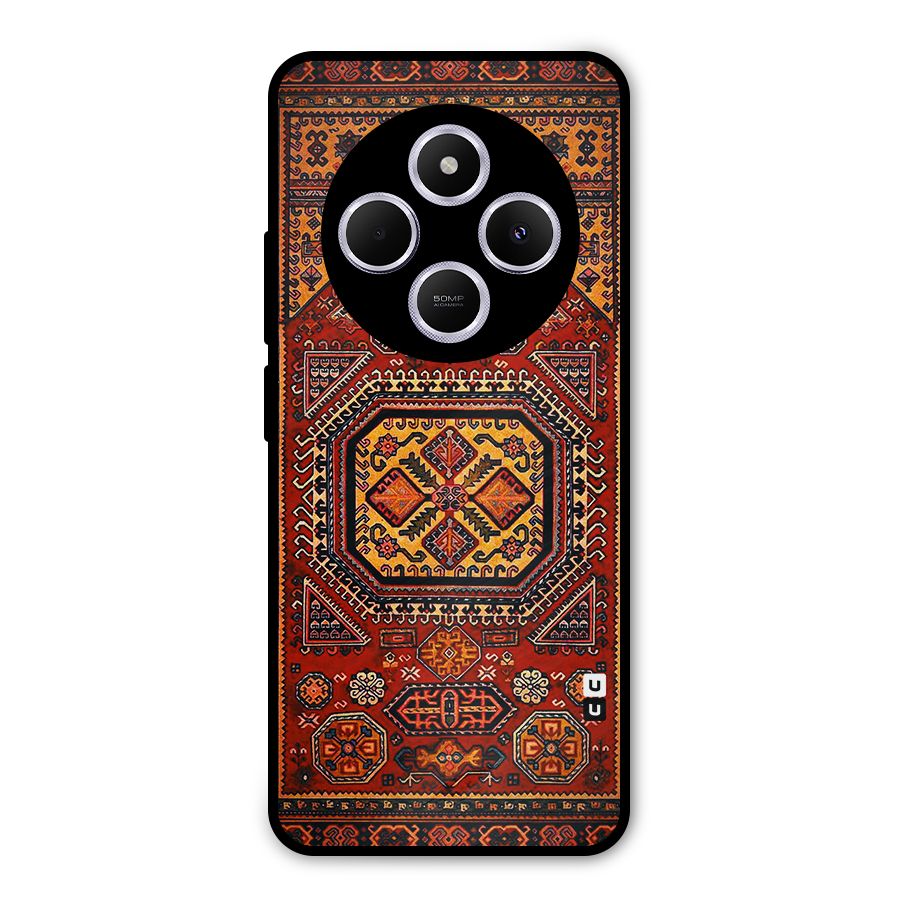 Classic Luxury Carpet Pattern Metal Back Case for Poco C75 5G