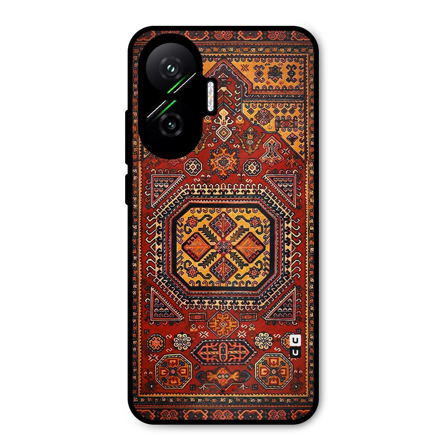 Classic Luxury Carpet Pattern Metal Back Case for Poco F7