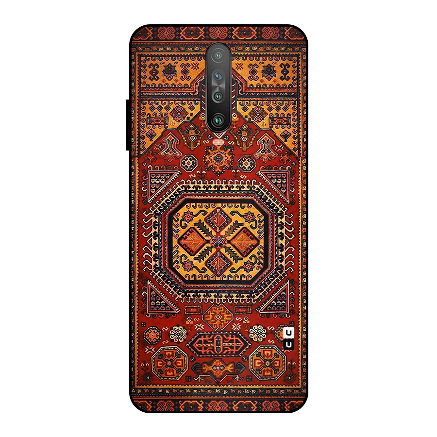 Classic Luxury Carpet Pattern Metal Back Case for Poco X2