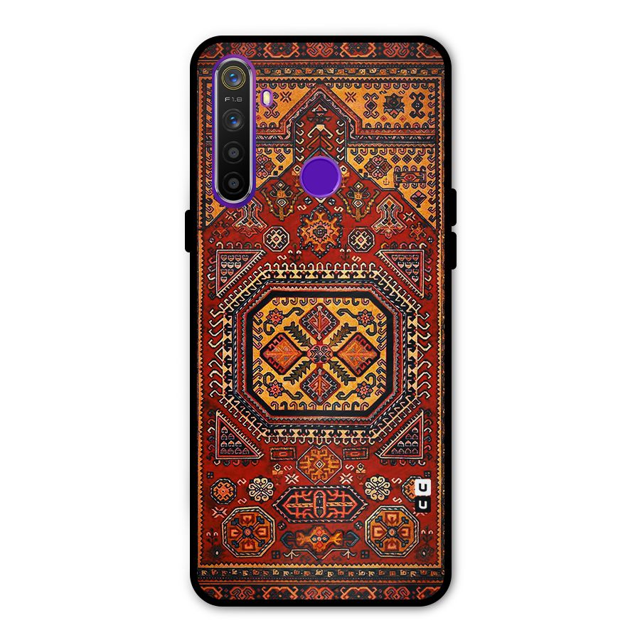 Classic Luxury Carpet Pattern Metal Back Case for Realme 5i