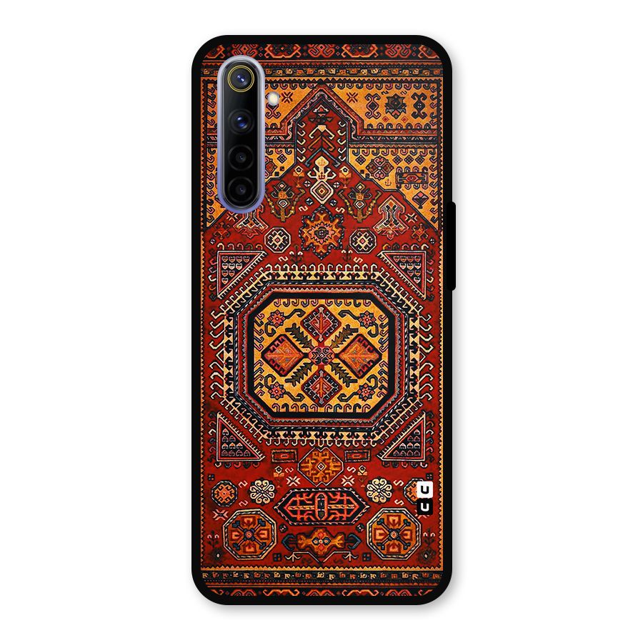 Classic Luxury Carpet Pattern Metal Back Case for Realme 6