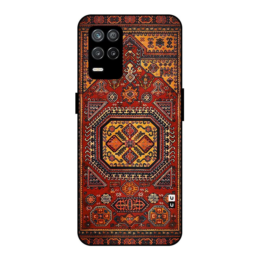 Classic Luxury Carpet Pattern Metal Back Case for Realme 8 5G