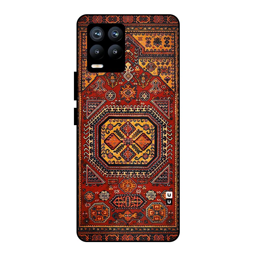 Classic Luxury Carpet Pattern Metal Back Case for Realme 8 Pro