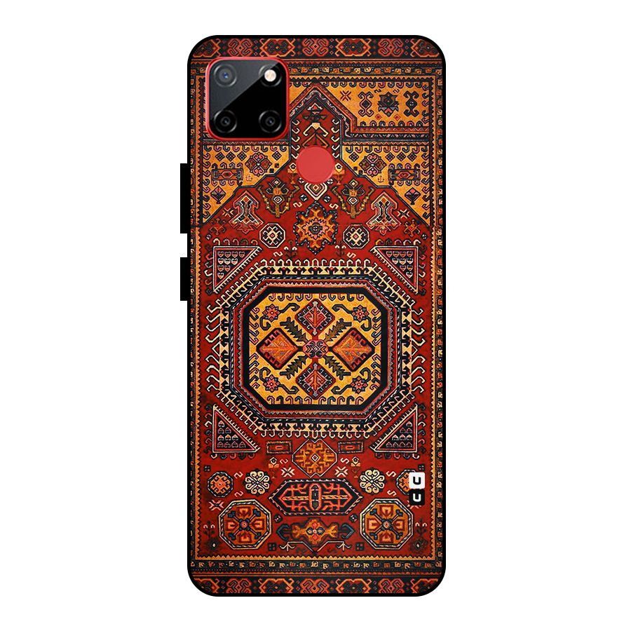 Classic Luxury Carpet Pattern Metal Back Case for Realme C12