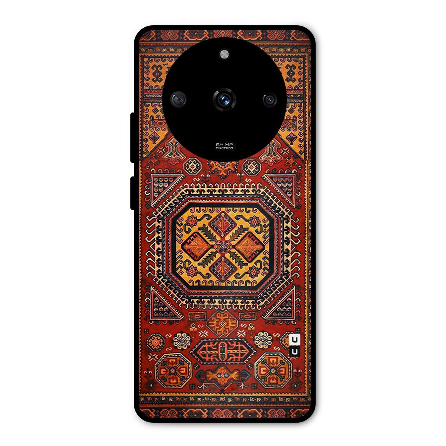 Classic Luxury Carpet Pattern Metal Back Case for Realme Narzo 60 5G