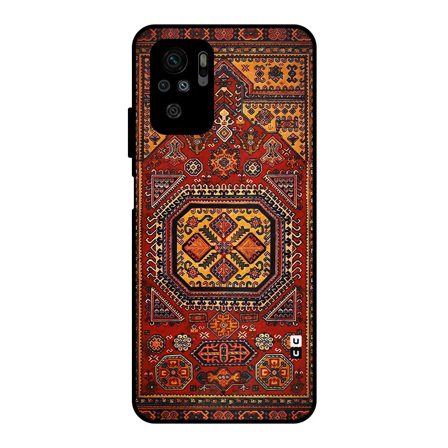 Classic Luxury Carpet Pattern Metal Back Case for Redmi Note 10S