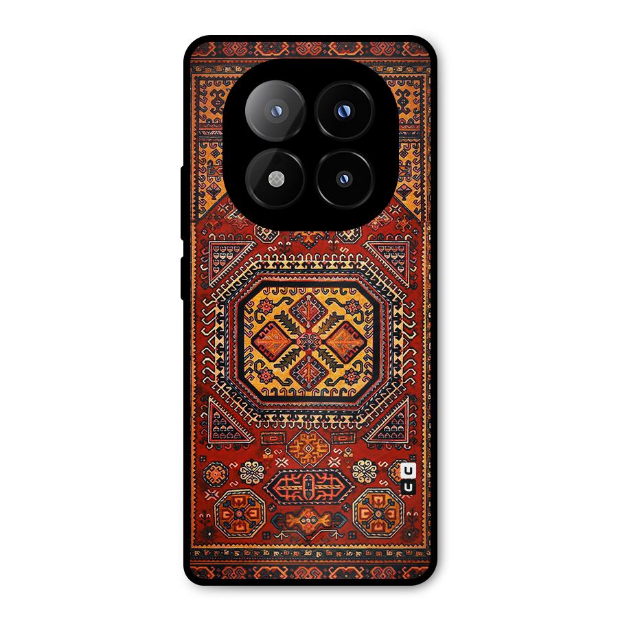 Classic Luxury Carpet Pattern Metal Back Case for Redmi Note 14 Pro Plus 5G