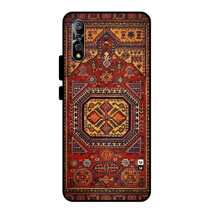 Classic Luxury Carpet Pattern Metal Back Case for Vivo S1
