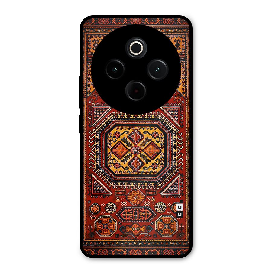 Classic Luxury Carpet Pattern Metal Back Case for Vivo T4