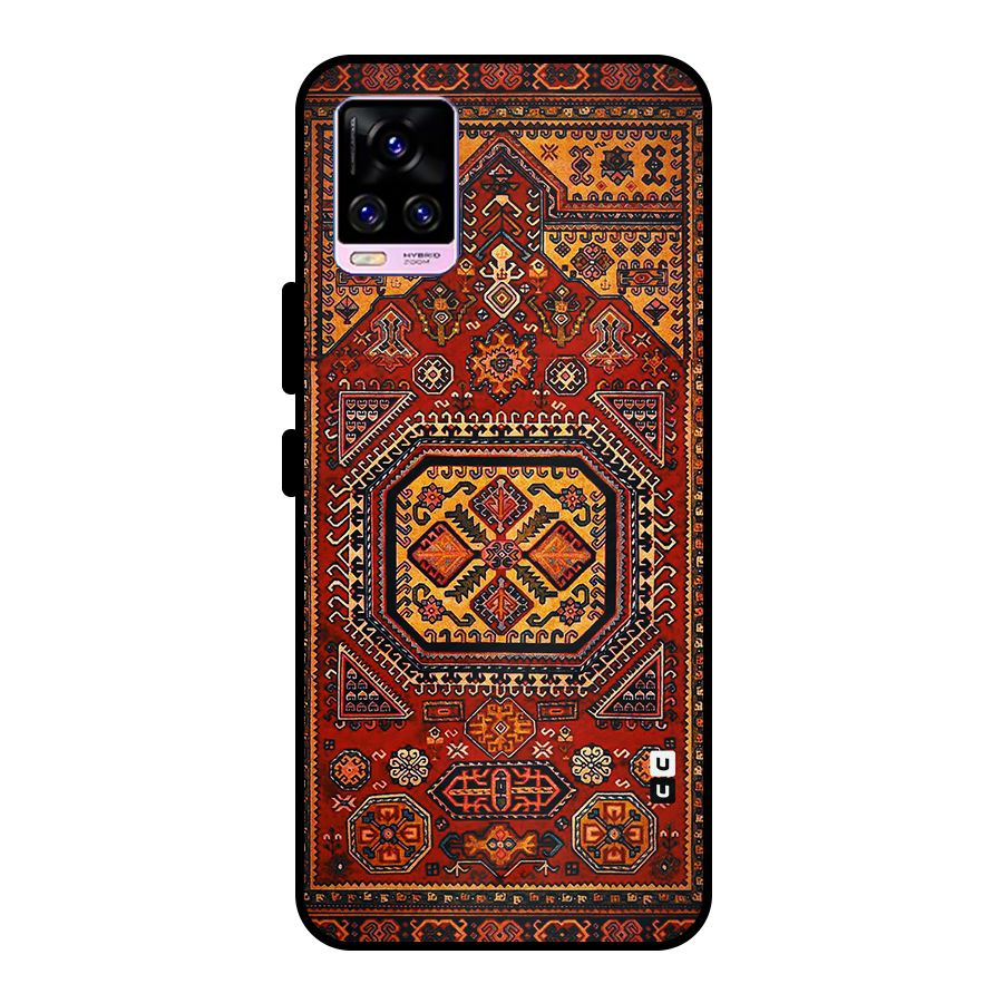 Classic Luxury Carpet Pattern Metal Back Case for Vivo V20 Pro