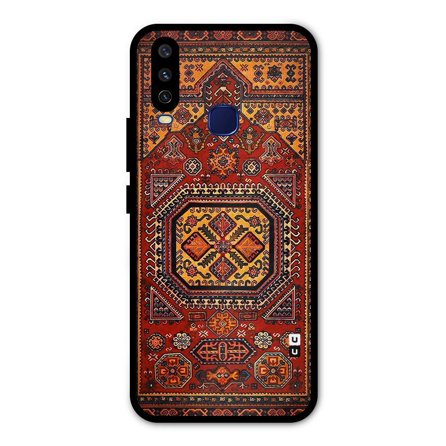 Classic Luxury Carpet Pattern Metal Back Case for Vivo Y15