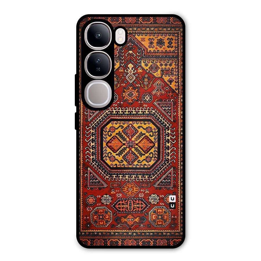 Classic Luxury Carpet Pattern Metal Back Case for Vivo Y300