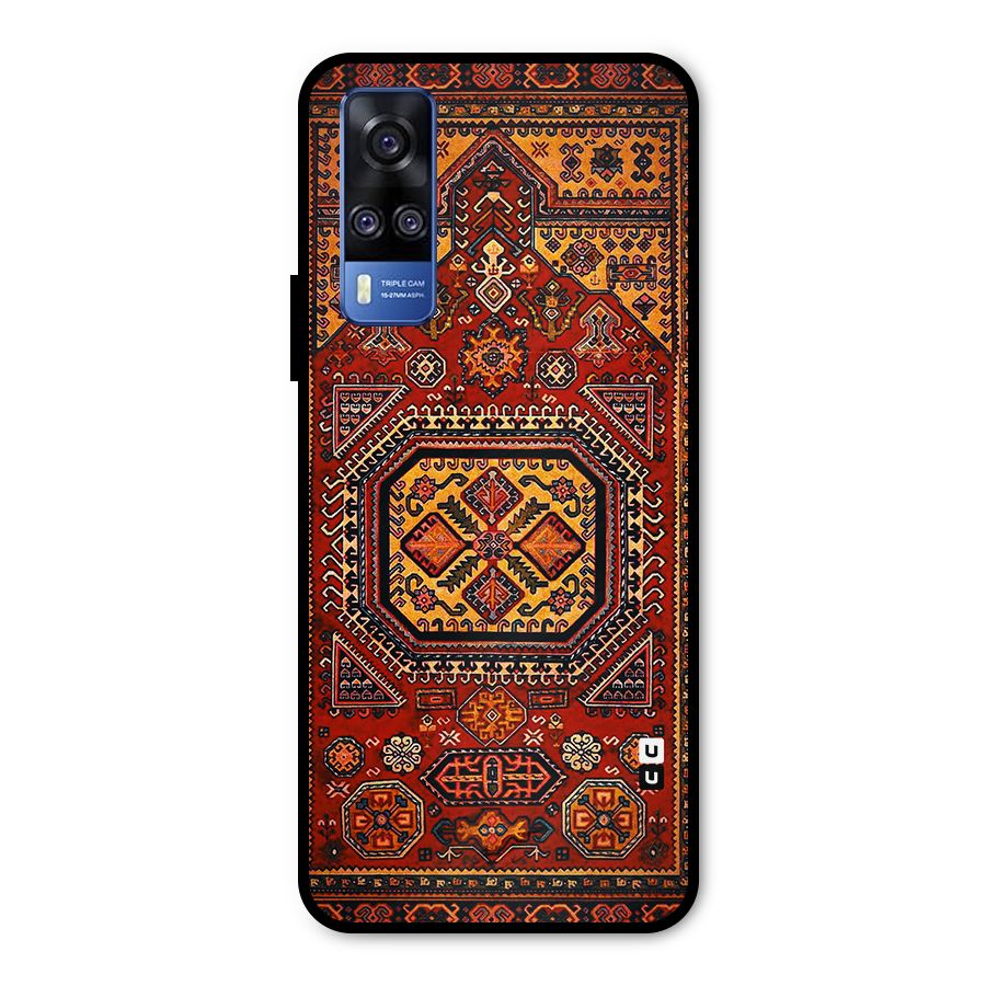 Classic Luxury Carpet Pattern Metal Back Case for Vivo Y51A