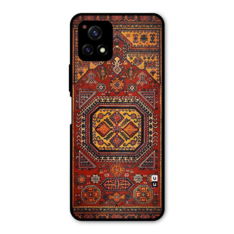 Classic Luxury Carpet Pattern Metal Back Case for Vivo Y72 5G