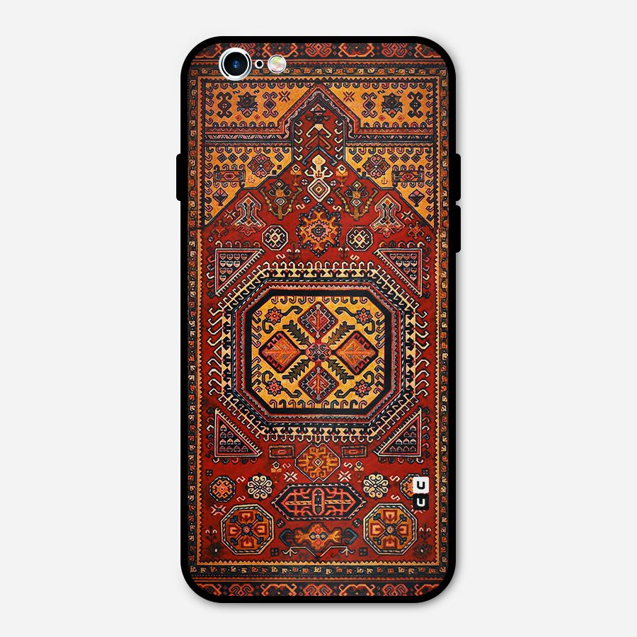 Classic Luxury Carpet Pattern Metal Back Case for iPhone 6 6s
