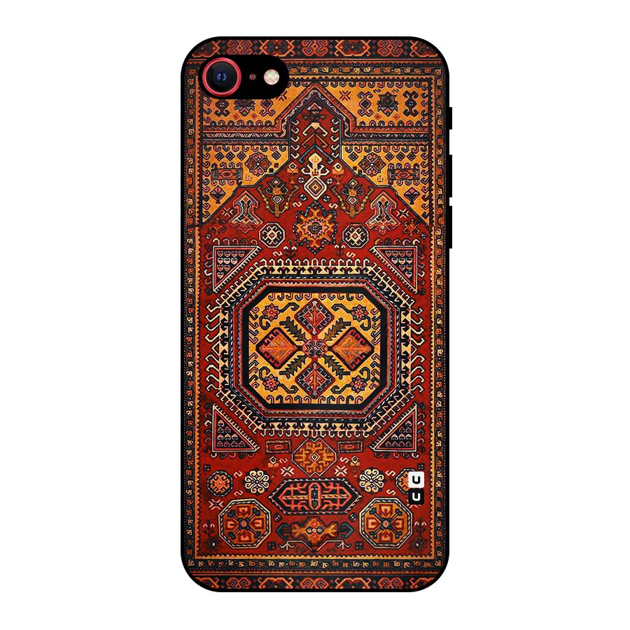 Classic Luxury Carpet Pattern Metal Back Case for iPhone 7