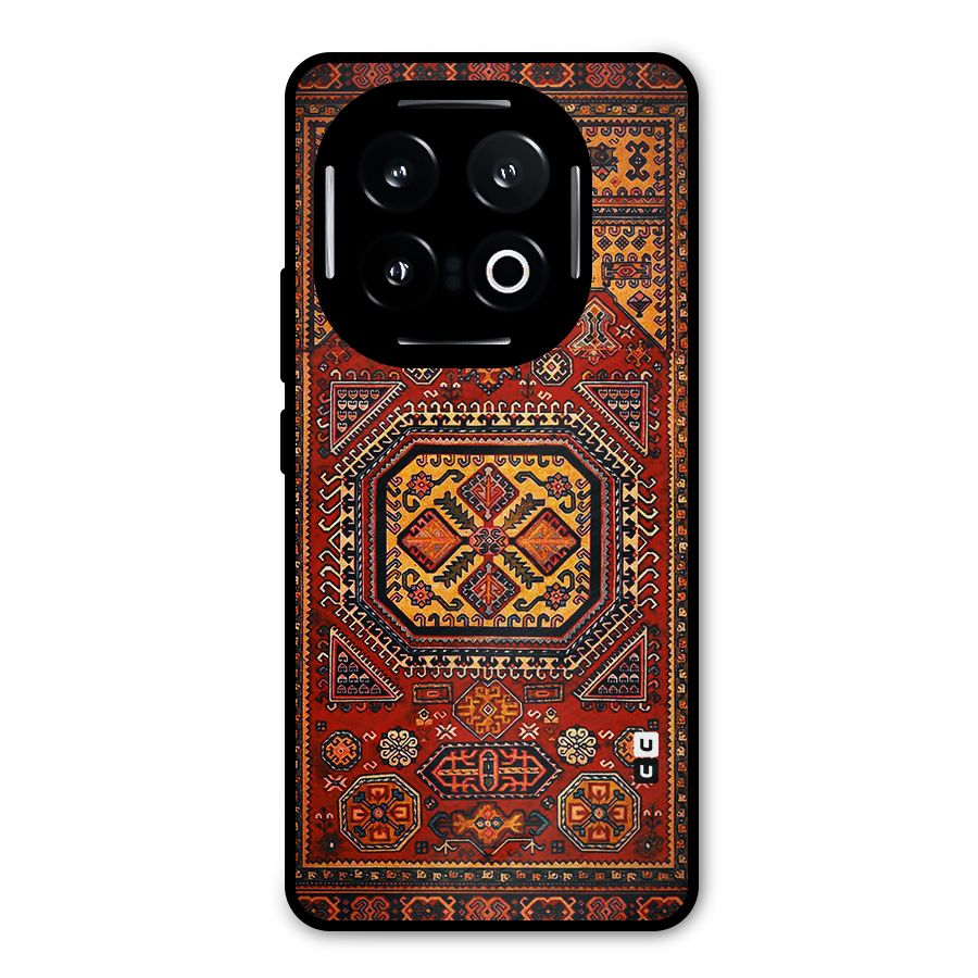 Classic Luxury Carpet Pattern Metal Back Case for iQOO 13