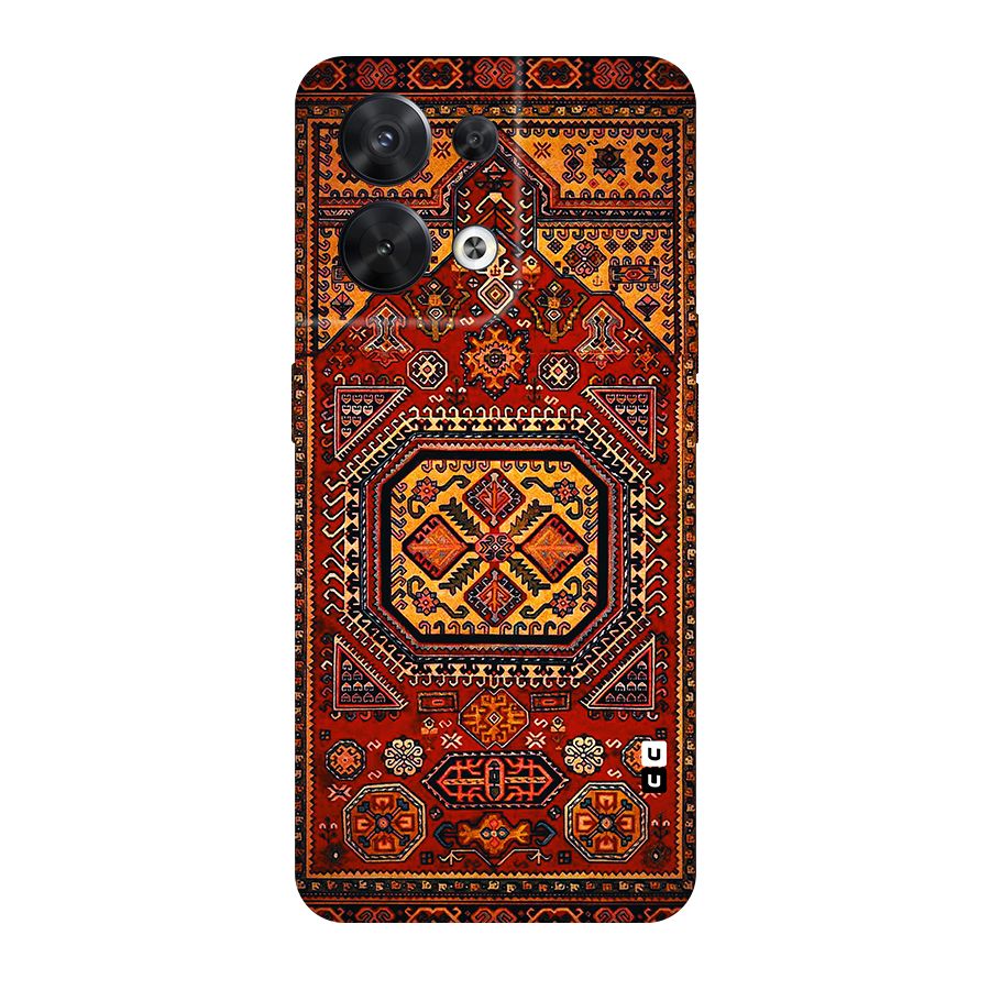 Classic Luxury Carpet Pattern Original Polycarbonate Back Case for Oppo Reno8 5G