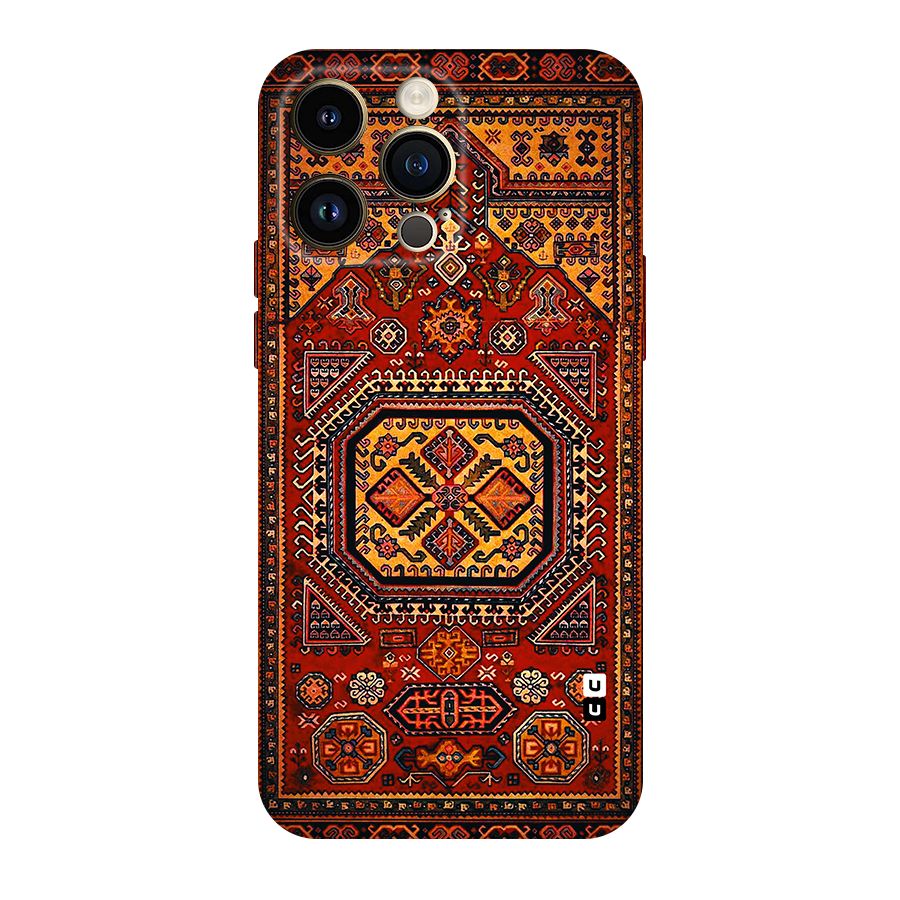Classic Luxury Carpet Pattern Original Polycarbonate Back Case for iPhone 14 Pro Max