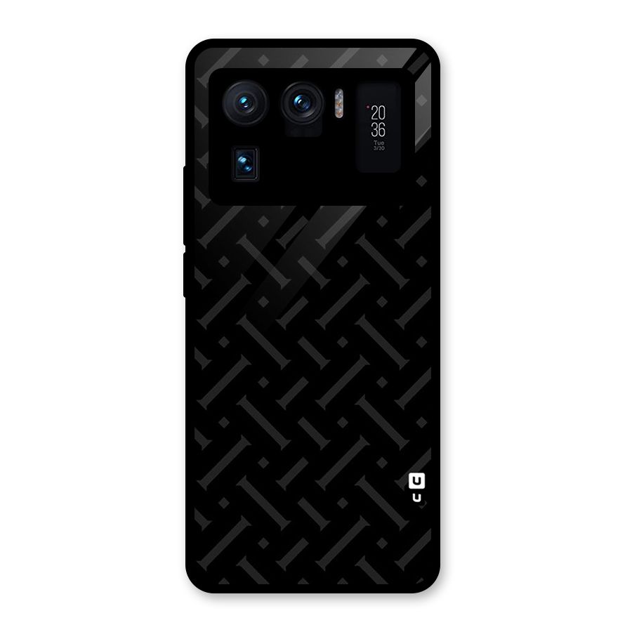 Classic Pipes Pattern Glass Back Case for Mi 11 Ultra