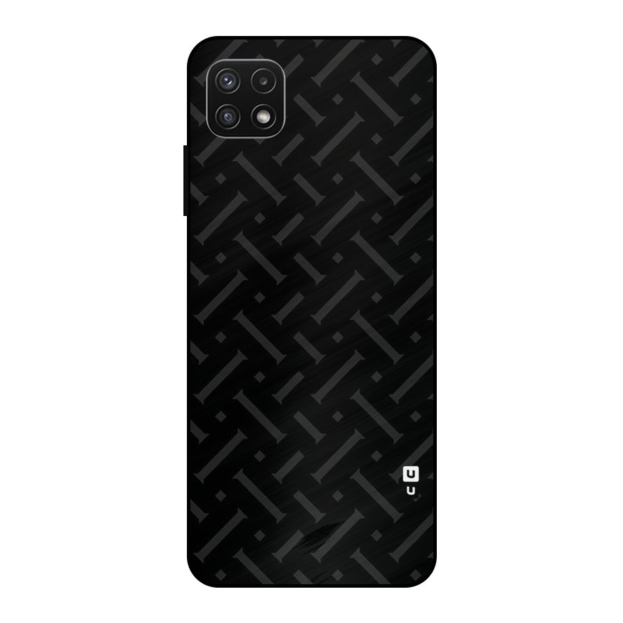 Classic Pipes Pattern Metal Back Case for Galaxy A22 5G