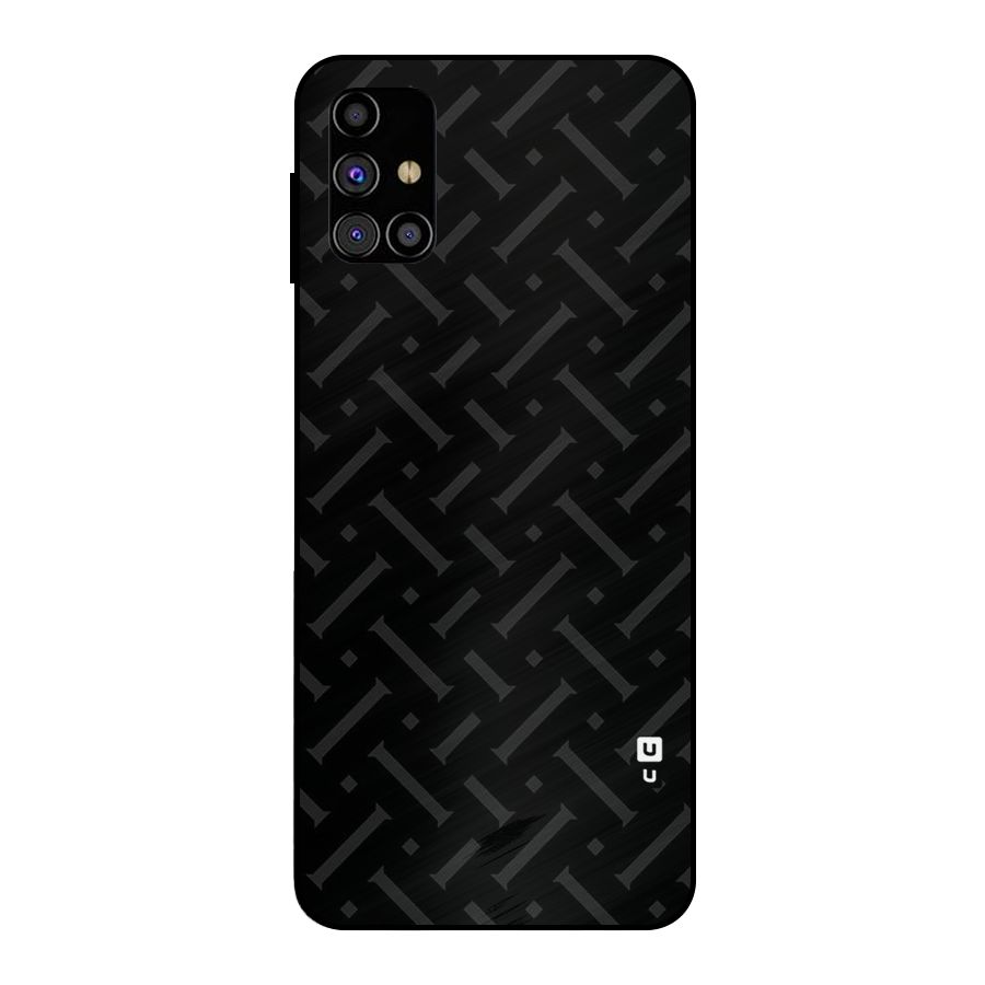 Classic Pipes Pattern Metal Back Case for Galaxy M31s
