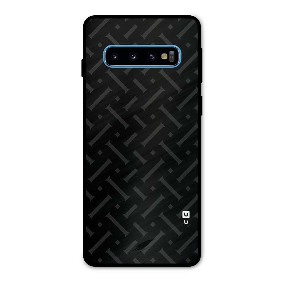 Classic Pipes Pattern Metal Back Case for Galaxy S10