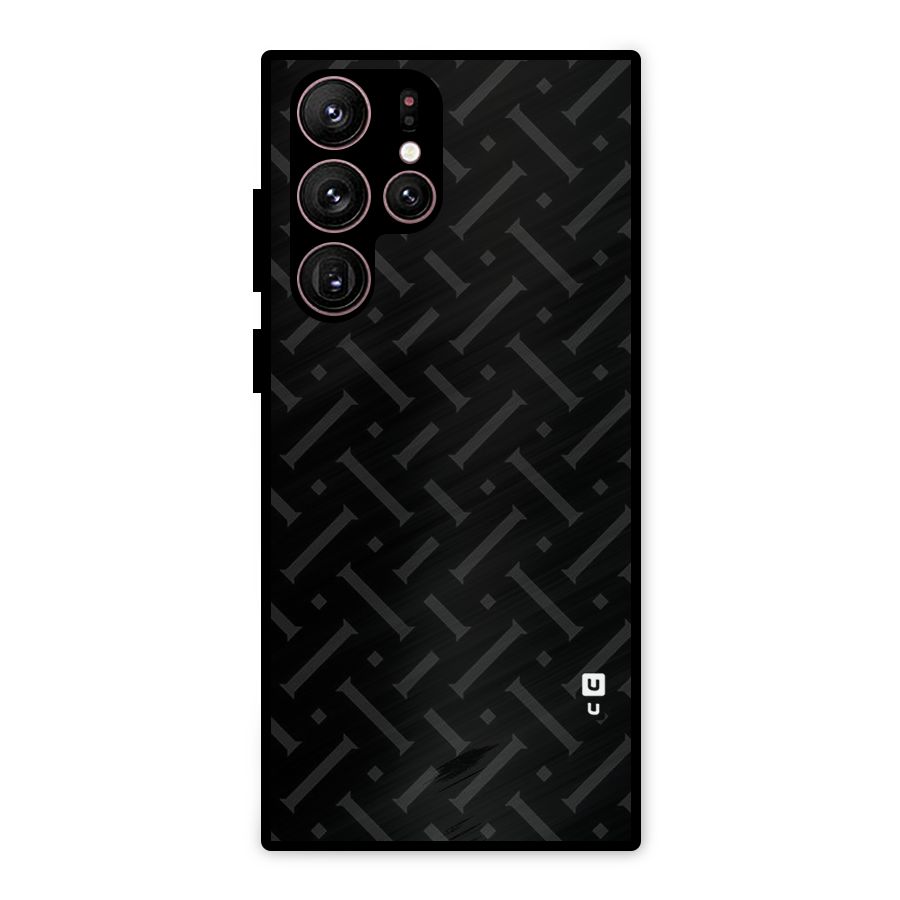 Classic Pipes Pattern Metal Back Case for Galaxy S22 Ultra 5G