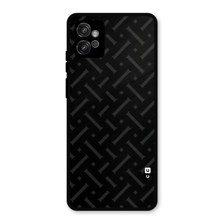 Classic Pipes Pattern Metal Back Case for Moto G32