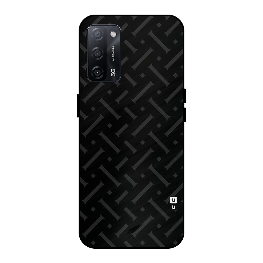Classic Pipes Pattern Metal Back Case for Oppo A53s 5G