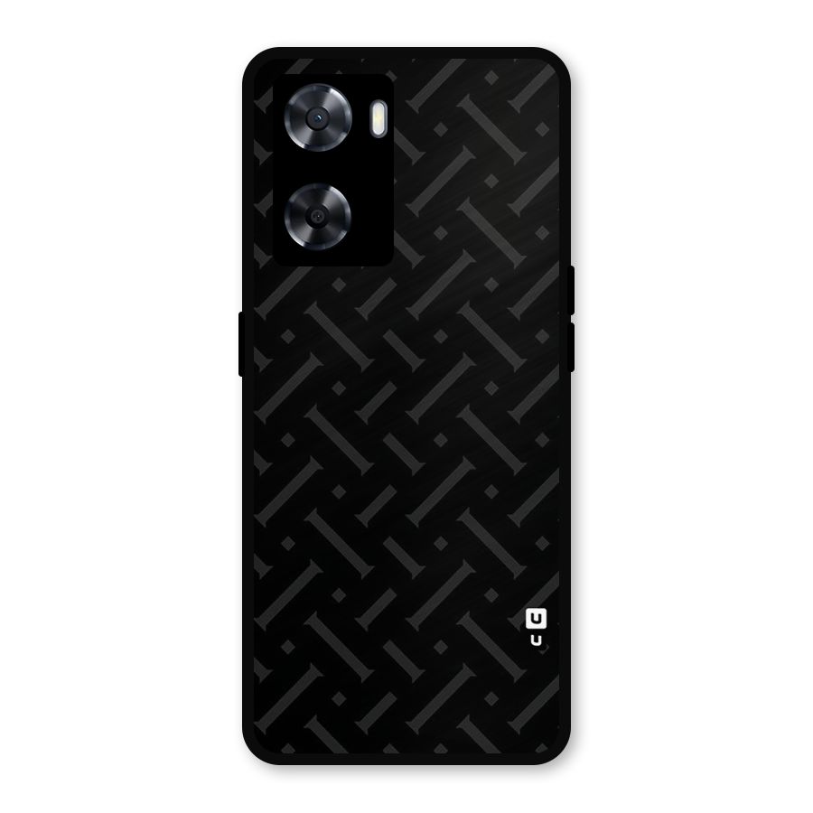 Classic Pipes Pattern Metal Back Case for Oppo A57 2022