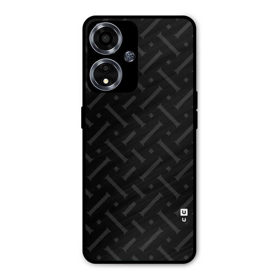 Classic Pipes Pattern Metal Back Case for Oppo A59