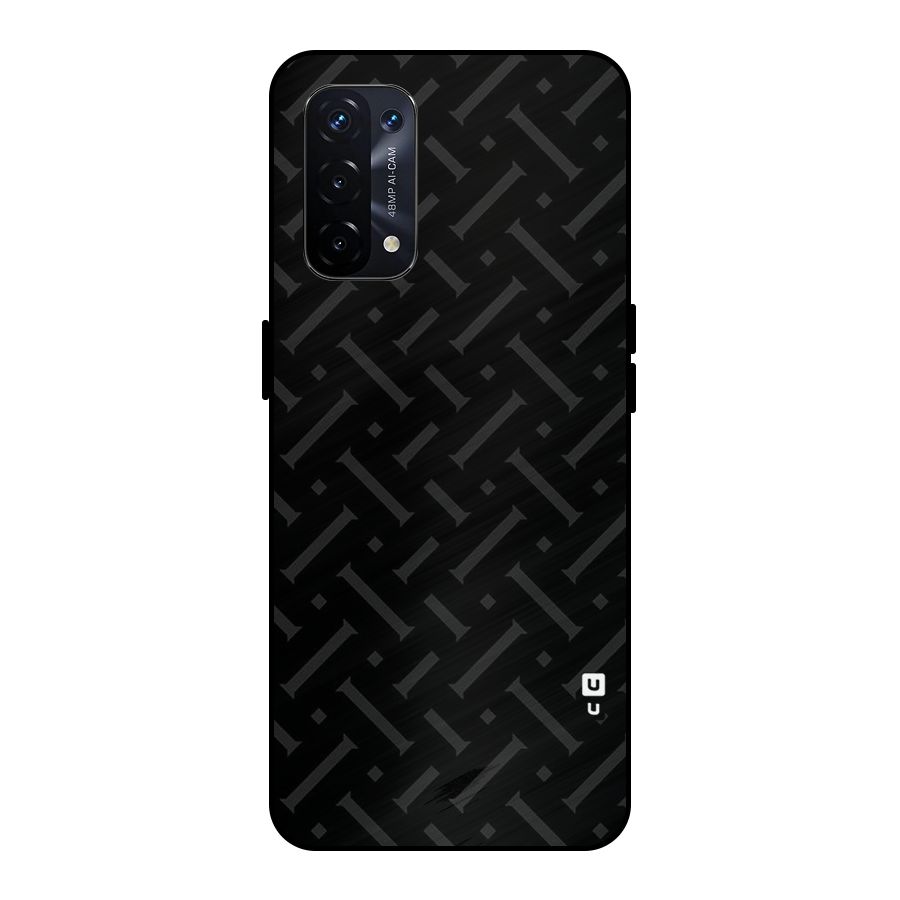 Classic Pipes Pattern Metal Back Case for Oppo A74 5G