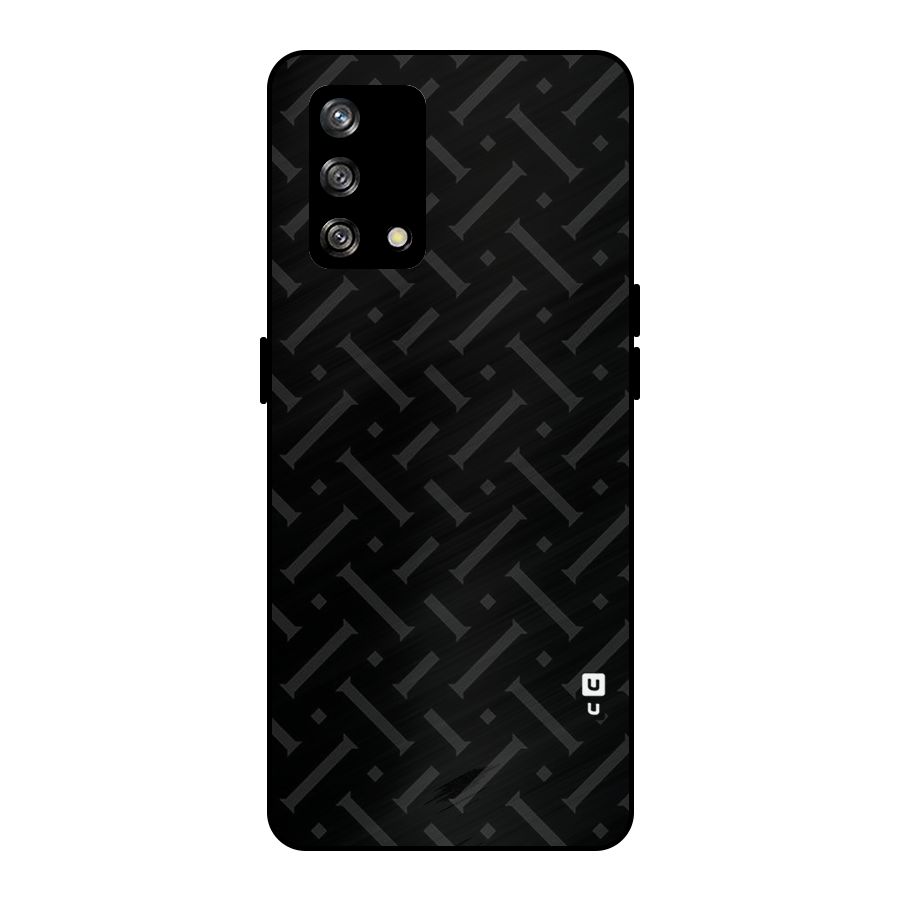 Classic Pipes Pattern Metal Back Case for Oppo F19