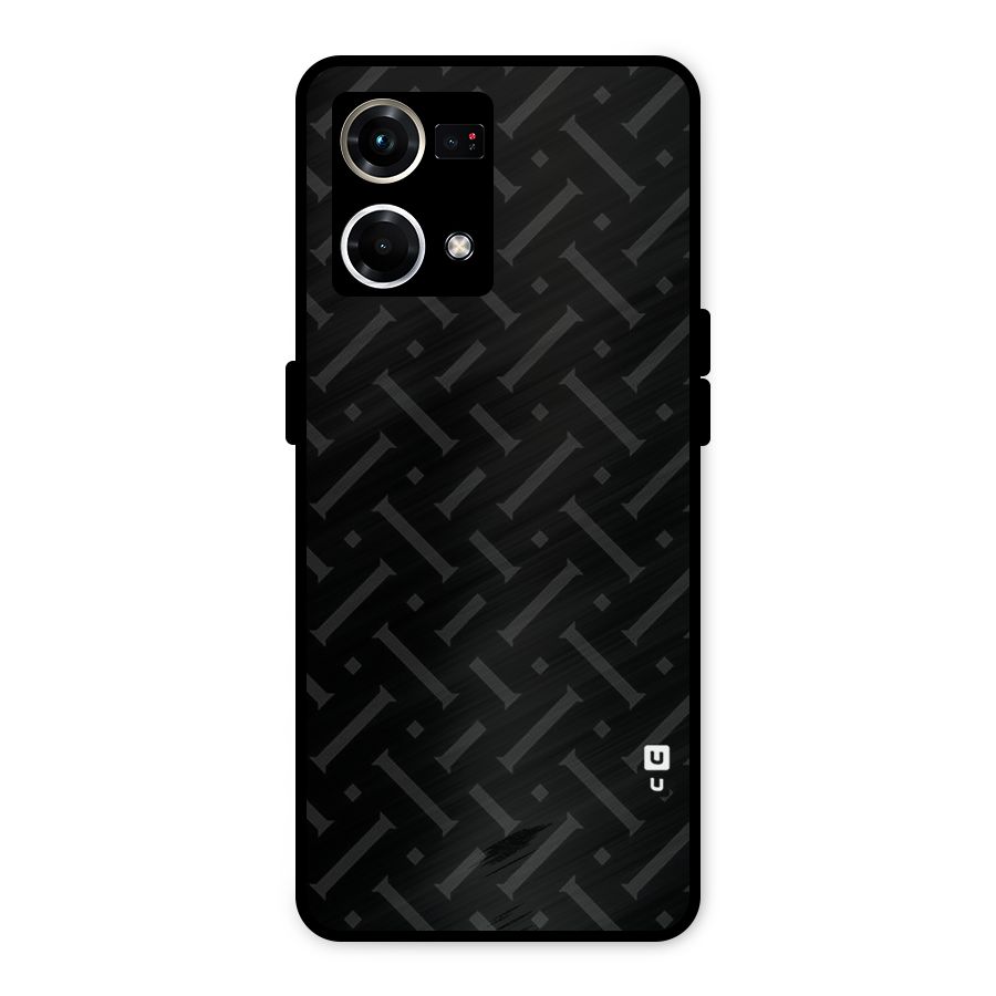 Classic Pipes Pattern Metal Back Case for Oppo F21 Pro 4G