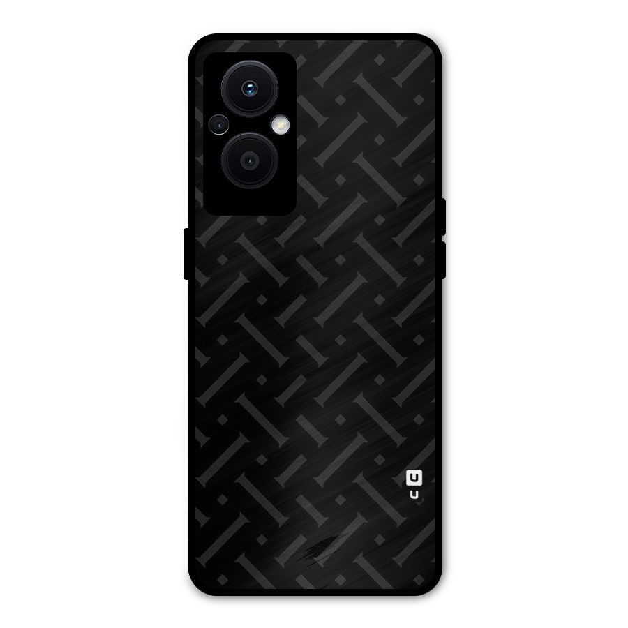 Classic Pipes Pattern Metal Back Case for Oppo F21 Pro 5G