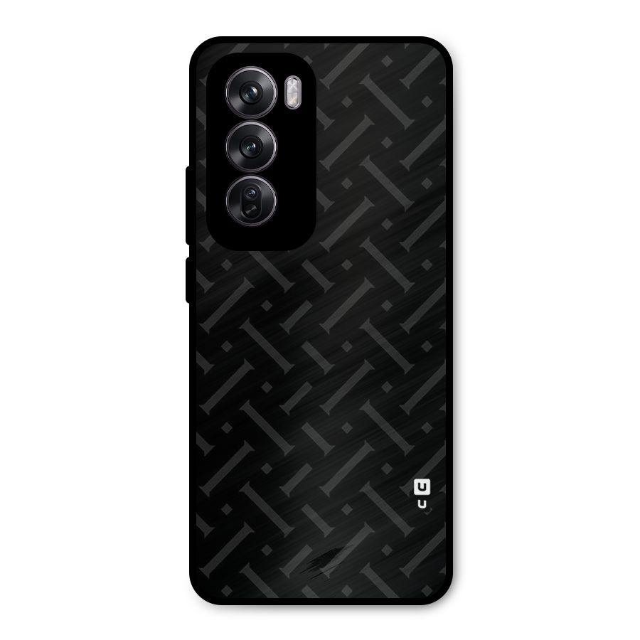 Classic Pipes Pattern Metal Back Case for Oppo Reno12 Pro