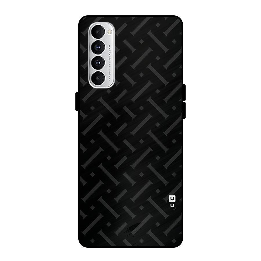 Classic Pipes Pattern Metal Back Case for Oppo Reno4 Pro