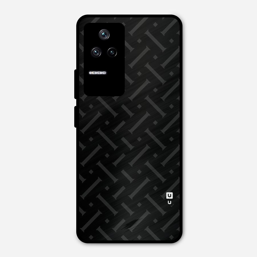 Classic Pipes Pattern Metal Back Case for Poco F4 5G