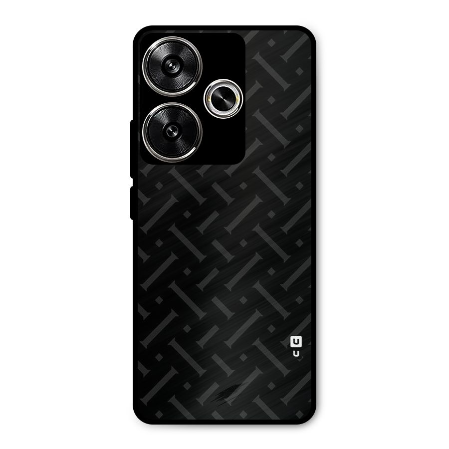 Classic Pipes Pattern Metal Back Case for Poco F6