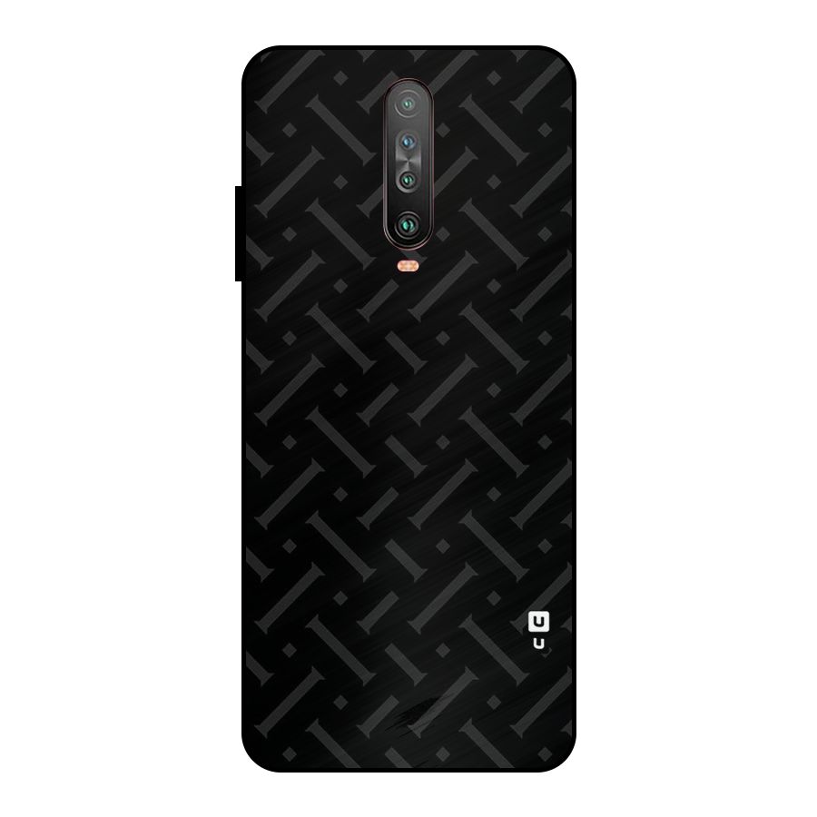 Classic Pipes Pattern Metal Back Case for Poco X2